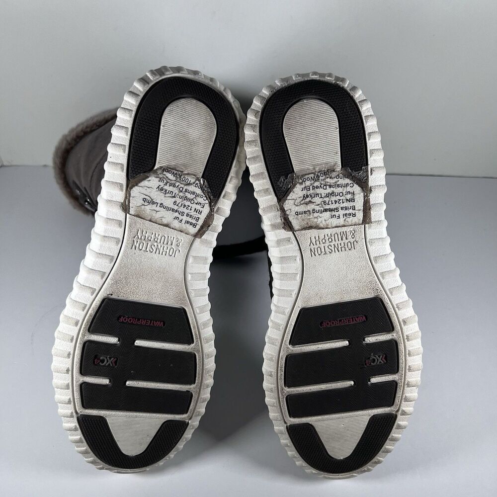 Johnston & Murphy XC4 Waterproof Suede Shearling Fur Lined Boots Women's Size 8M - Picture 6 of 9